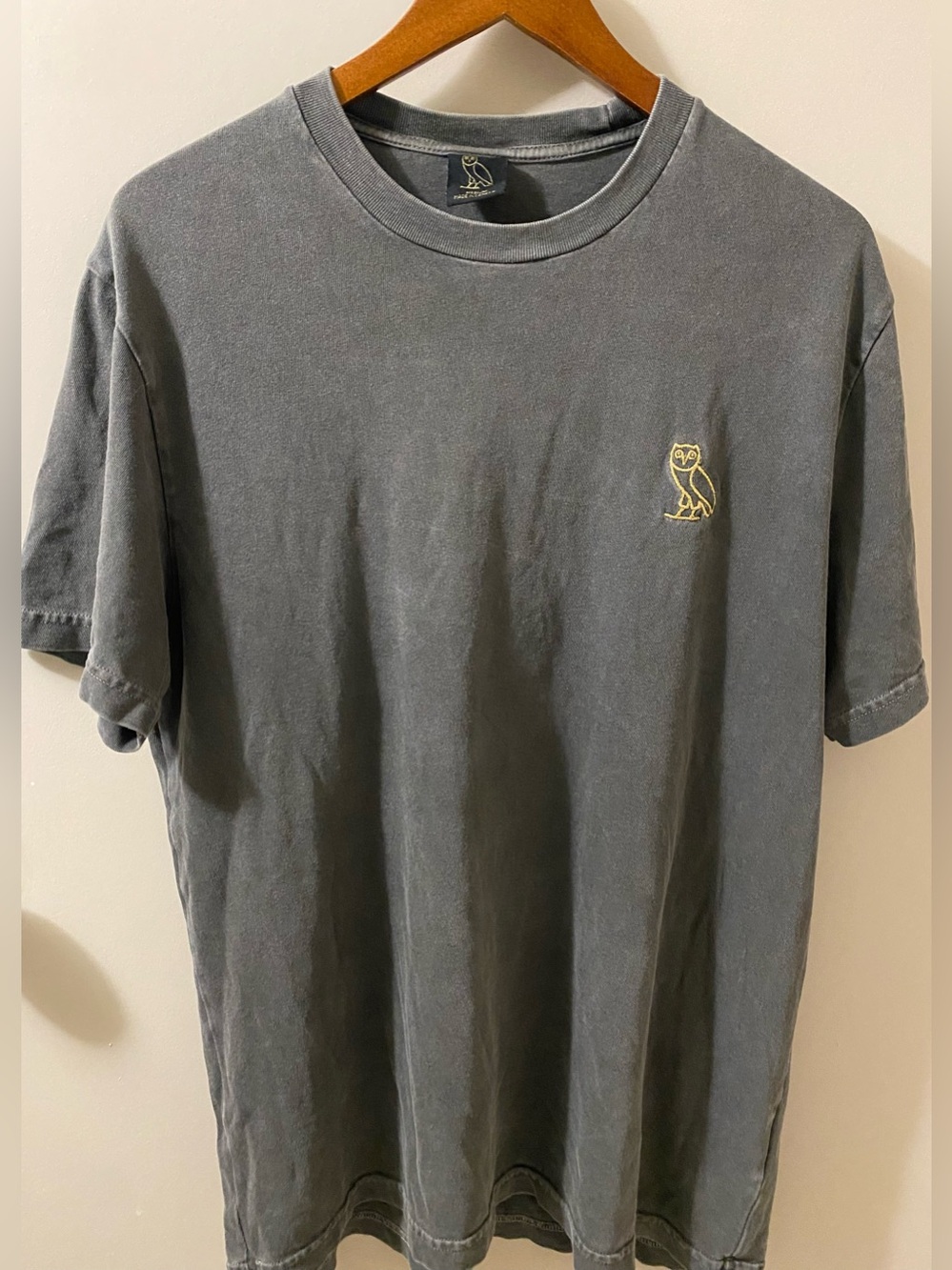 Authentic OVO Men’s Charcoal Crew Neck T-Shirt